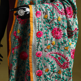 Ranihati chapa work chanderi silk hand embroidery dupatta