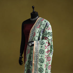 Ranihati chapa work chanderi silk hand embroidery dupatta