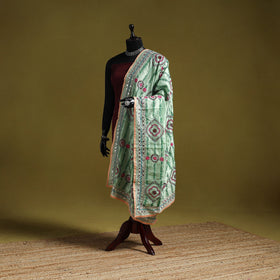 Ranihati chapa work chanderi silk hand embroidery dupatta