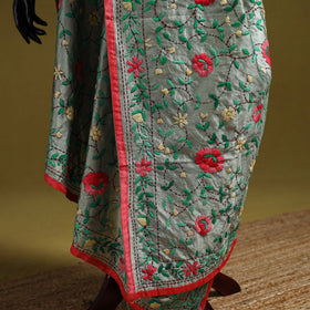 Ranihati chapa work chanderi silk hand embroidery dupatta