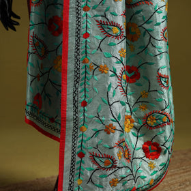 Ranihati chapa work chanderi silk hand embroidery dupatta