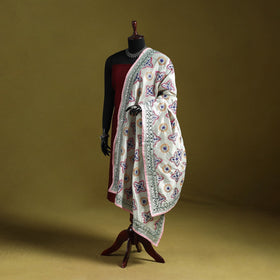 Ranihati chapa work chanderi silk hand embroidery dupatta