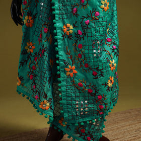 Ranihati chapa work chanderi silk hand embroidery dupatta