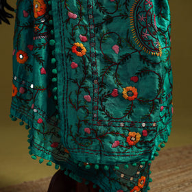 Ranihati chapa work chanderi silk hand embroidery dupatta