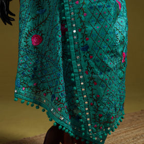 Ranihati chapa work chanderi silk hand embroidery dupatta