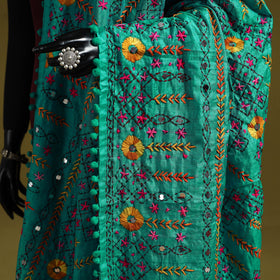 Ranihati chapa work chanderi silk hand embroidery dupatta