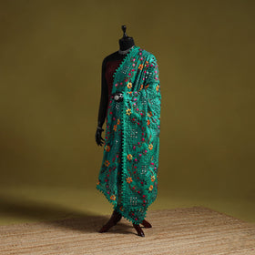 Ranihati chapa work chanderi silk hand embroidery dupatta