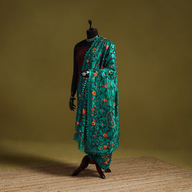 Ranihati chapa work chanderi silk hand embroidery dupatta