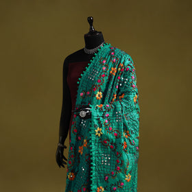 Ranihati chapa work chanderi silk hand embroidery dupatta