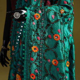 Ranihati chapa work chanderi silk hand embroidery dupatta