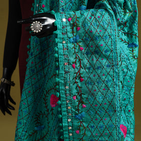 Ranihati chapa work chanderi silk hand embroidery dupatta