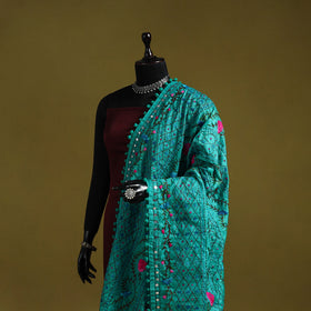 Ranihati chapa work chanderi silk hand embroidery dupatta