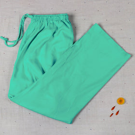 Green - rayon fabric plain palazzo pant - handcrafted