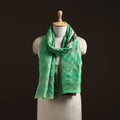Green - reversible silk bengal hand kantha stitch stole 165