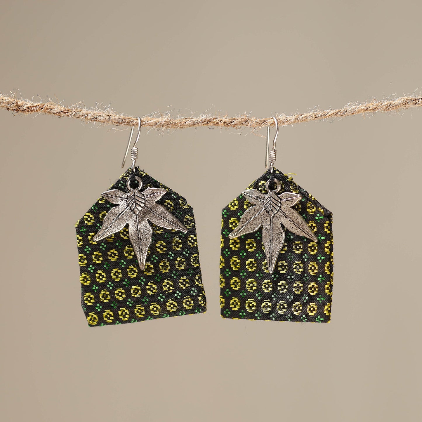 Green - ruby handcrafted gs fabart earrings 50