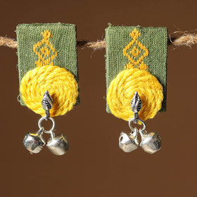 Green Nikhat Thread Work GS Fabart Earrings 