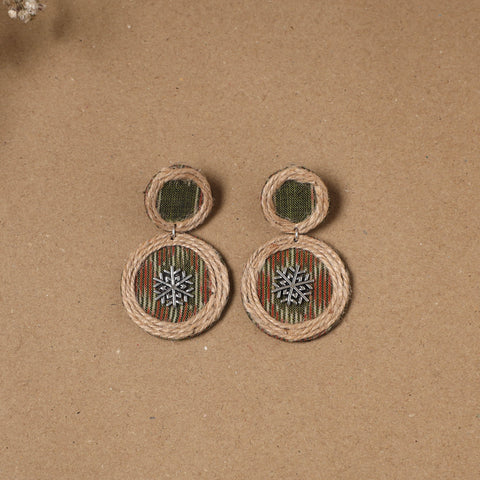 Ruhi jute fabart handmade earrings - handcrafted