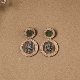 Ruhi jute fabart handmade earrings - handcrafted