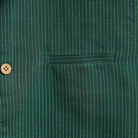 Running stitch cotton men plain nehru jacket 15