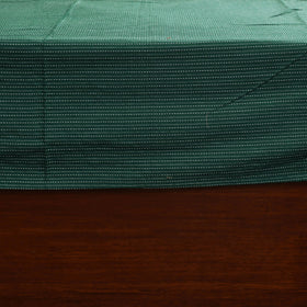 Green Running Stitch with Ajrakh Modal Silk Patch Cotton Bedsheet Set