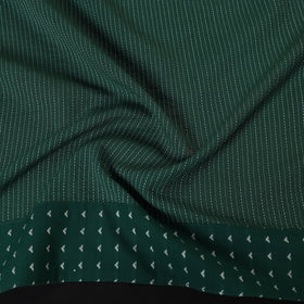 Green Running Stitch Plain Cotton Blouse Piece