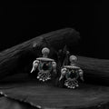 Green - saanjh bela parrot & bloom oxidised earrings