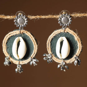 Green Sahiba Jute Fabart Handmade Earrings