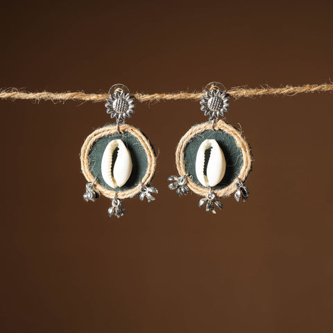 Green Sahiba Jute Fabart Handmade Earrings
