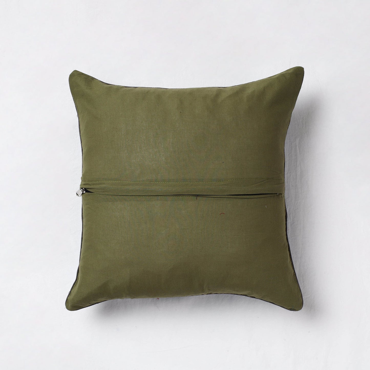 Buy Green Sambalpuri Ikat Cotton Cushion Cover