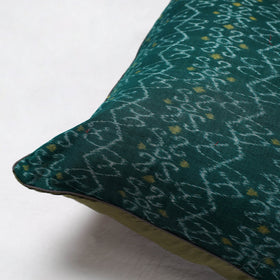 Buy Green Sambalpuri Ikat Cotton Cushion Cover