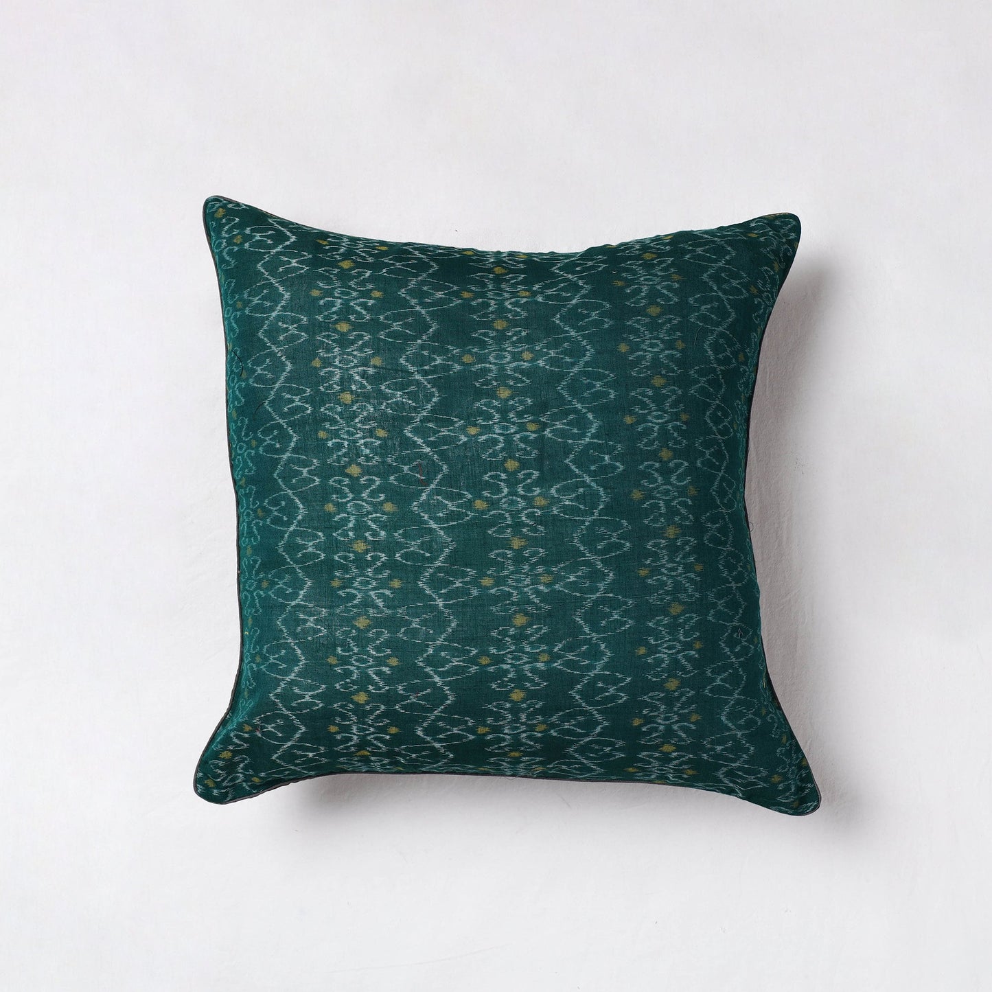 Buy Green Sambalpuri Ikat Cotton Cushion Cover