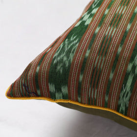 Buy Green Sambalpuri Ikat Cotton Cushion Cover