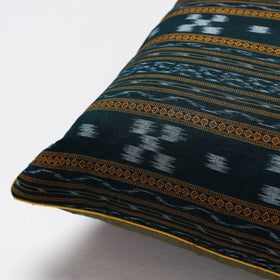 Green Sambalpuri Ikat Cotton Cushion Cover