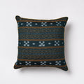 Green Sambalpuri Ikat Cotton Cushion Cover