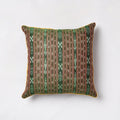 Buy Green Sambalpuri Ikat Cotton Cushion Cover