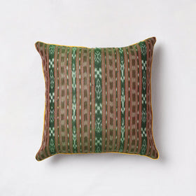 Buy Green Sambalpuri Ikat Cotton Cushion Cover