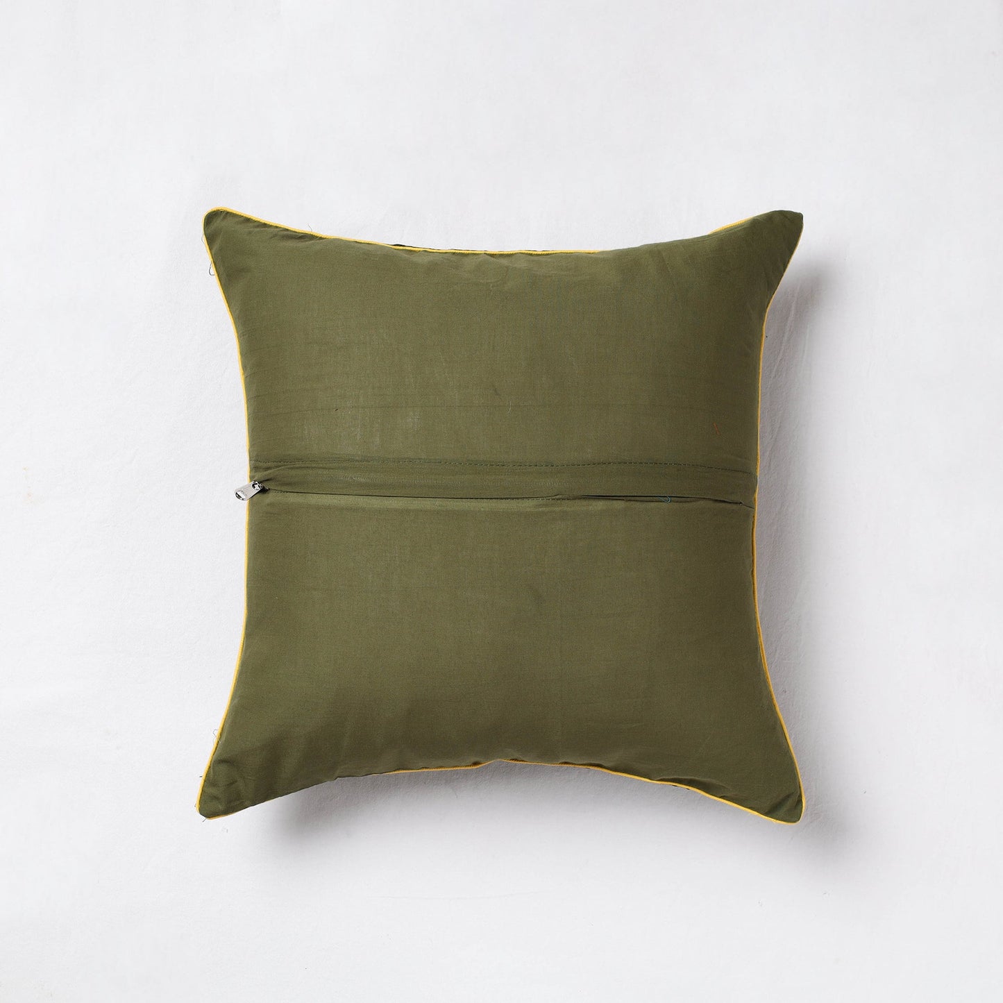 Green Sambalpuri Ikat Cotton Cushion Cover 