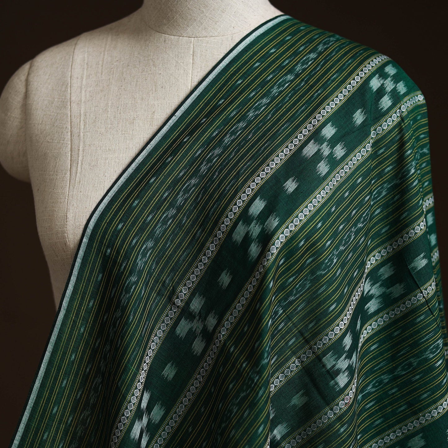 Sambalpuri ikat cotton fabric 02 - handcrafted