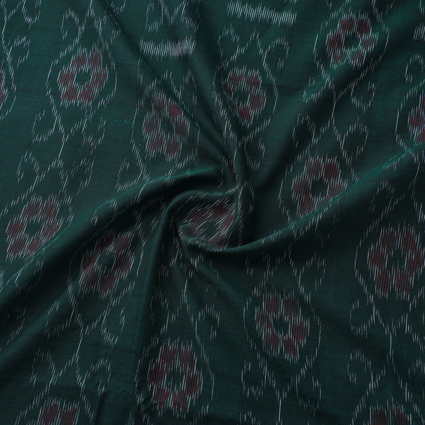 Green Sambalpuri Ikat Cotton Fabric