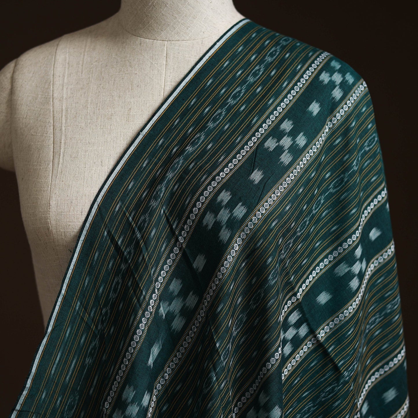 Sambalpuri ikat cotton fabric 04 - handcrafted