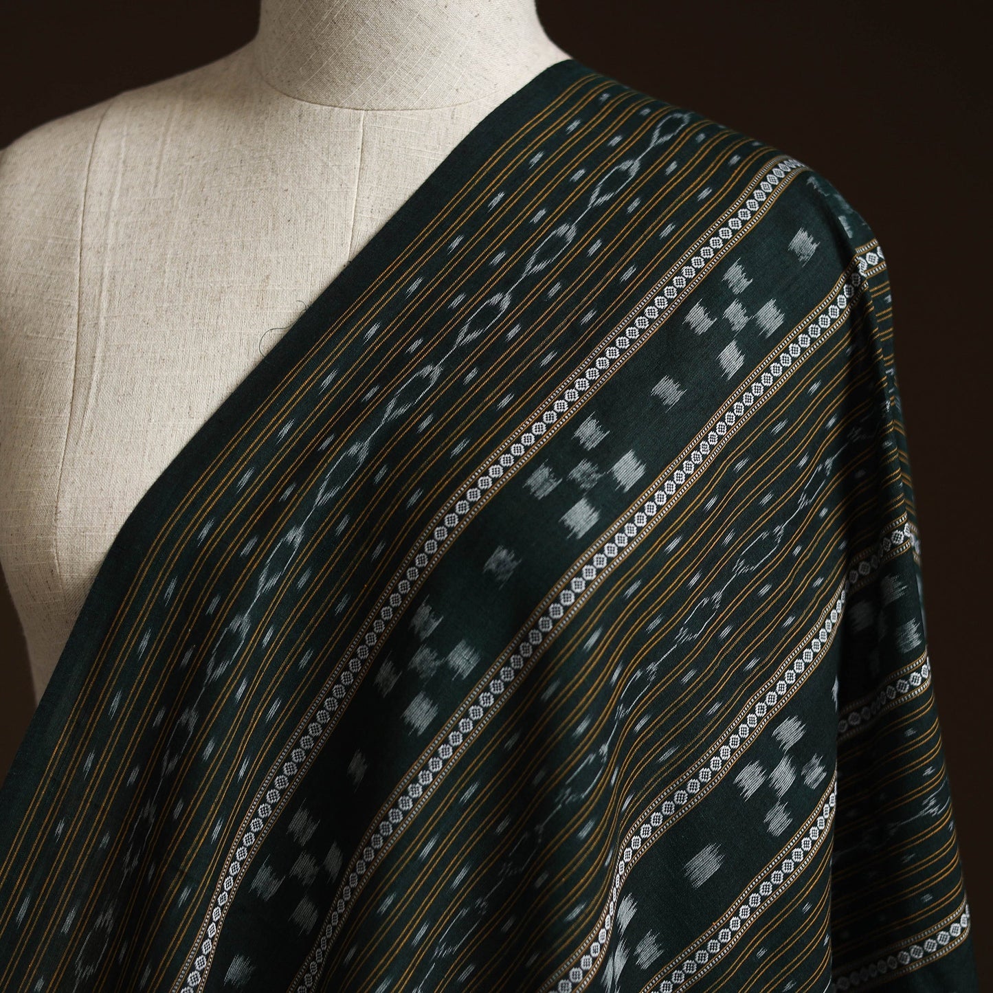 Sambalpuri ikat cotton fabric 09 - handcrafted