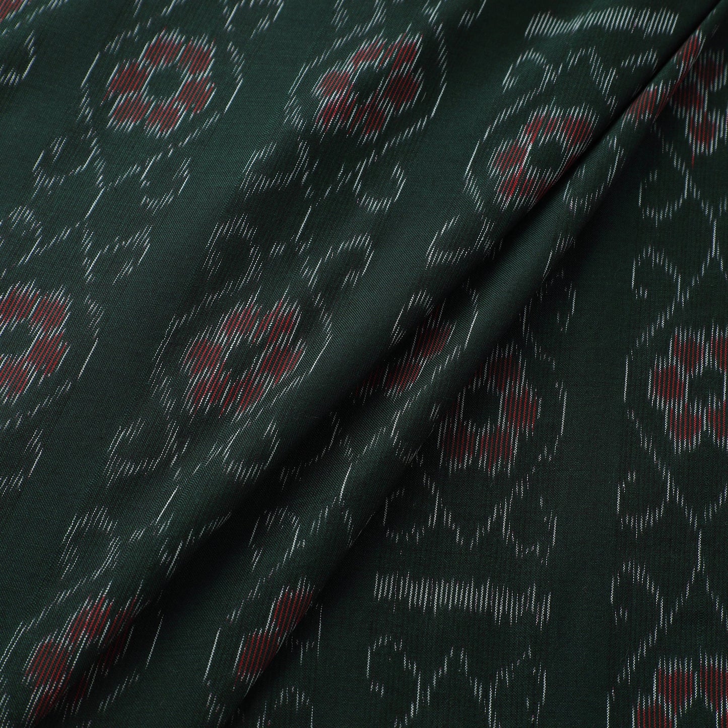 Green Sambalpuri Ikat Cotton Fabric