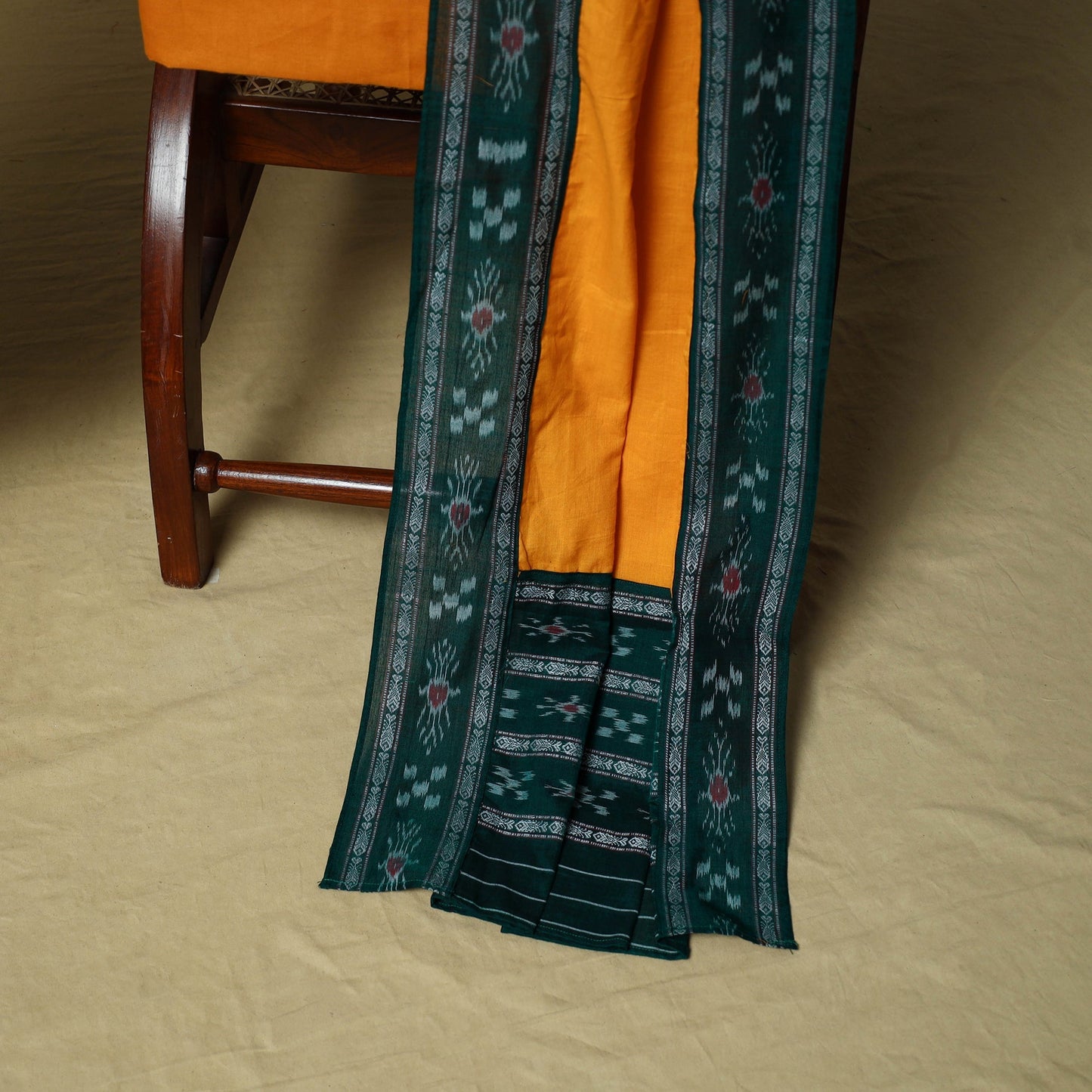Sambalpuri ikat handloom cotton 3pc unstitched dress