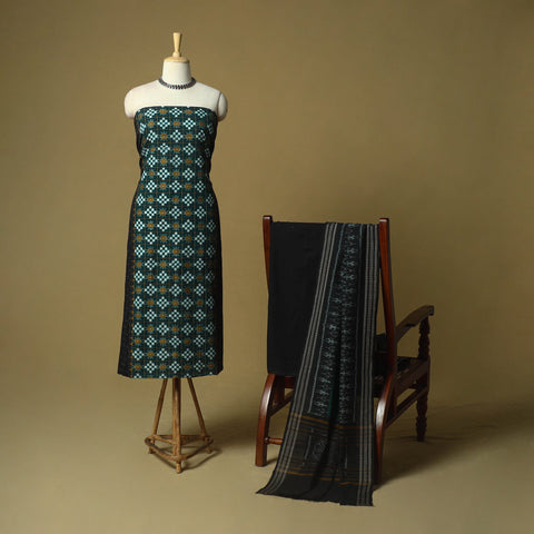 Sambalpuri ikat handloom cotton 3pc unstitched dress