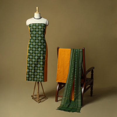 Sambalpuri ikat handloom cotton 3pc unstitched dress