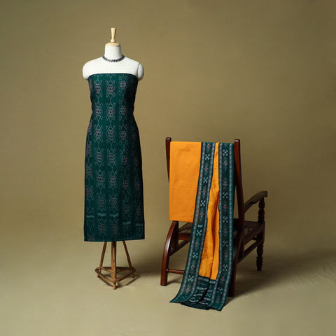 Sambalpuri ikat handloom cotton 3pc unstitched dress