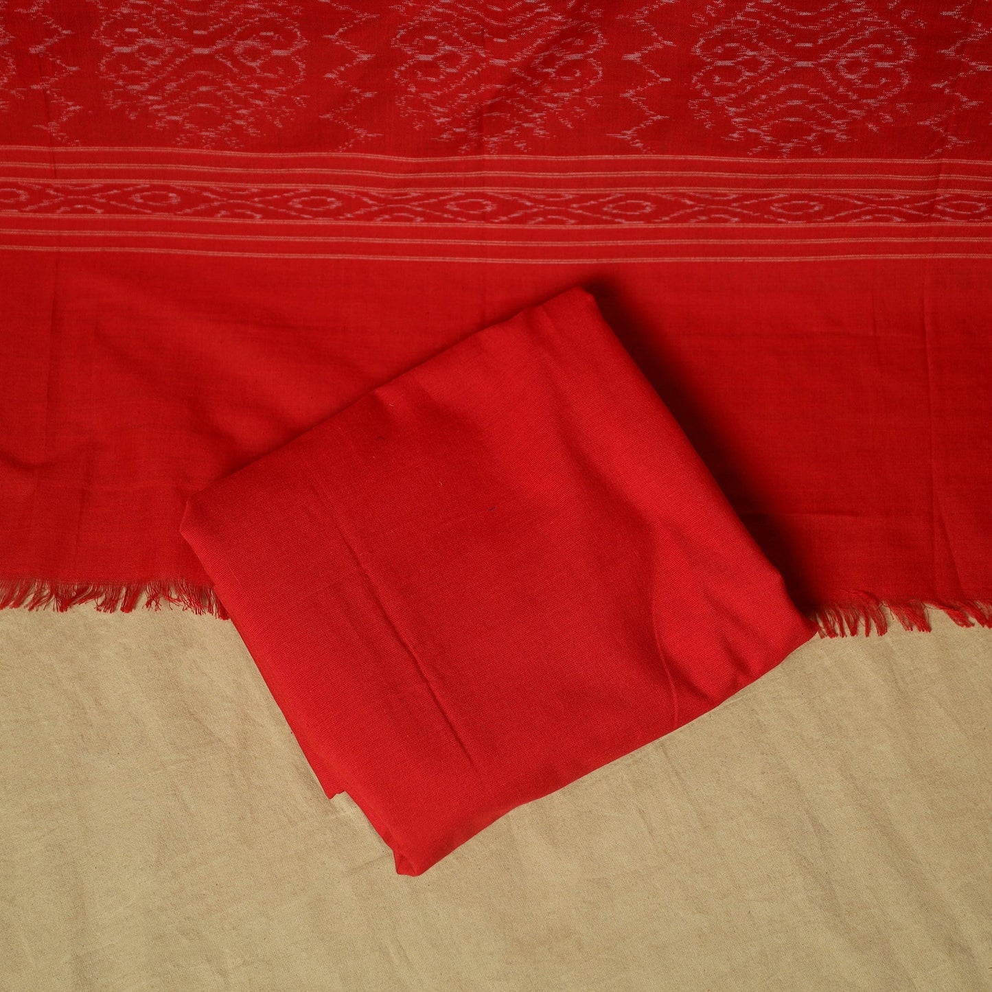 Sambalpuri ikat handloom cotton 3pc unstitched dress