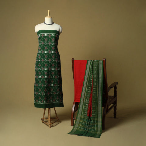 Sambalpuri ikat handloom cotton 3pc unstitched dress