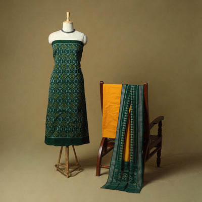 Sambalpuri ikat handloom cotton 3pc unstitched dress