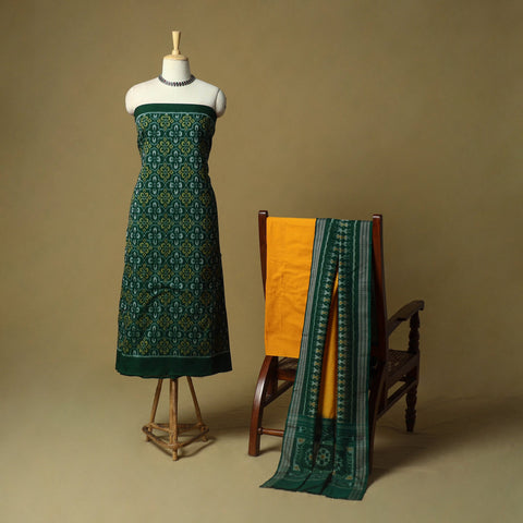 Sambalpuri ikat handloom cotton 3pc unstitched dress